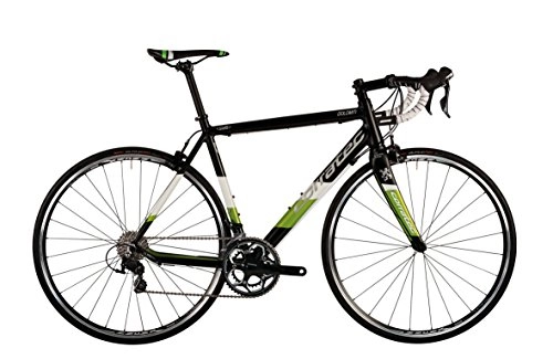 Rennräder : Corratec Dolomiti Tiagra Fahrrad, Schwarz matt / Lime Grün / Weiß, L