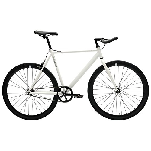 Rennräder : Critical Cycles 2167 Klassisches Eingangrad mit Starrgang und Pursuit Bullhorn Lenker - Weiß, 53 cm / Medium
