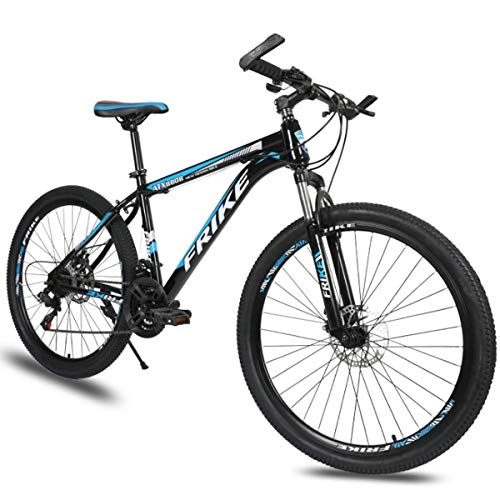 Rennräder : CRYPIN 26inch Rennrad 27-Gang-Doppelscheibenbremse Fahrrad Berg-Radfahren Stahl-Rahmen Fitness Heimtrainer Wegiht Kapazität 400 lbs, Blau