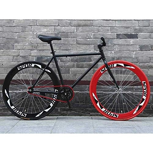 Rennräder : CSS Rennrad, 26-Zoll-Fahrräder, abisoliertes Fixie-Bremssystem, Rahmen aus kohlenstoffhaltigem Stahl, Rennradrennen, Herren 'S' und 'Damen' für Erwachsene 7-10, Z.