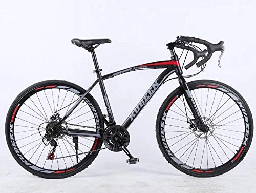 Rennräder : cuzona 400C Rennrad Komplettes Fahrradfahren BICICLETTA Rennrad 21-Gang Bicicleta-Black_red_Russian_Federation