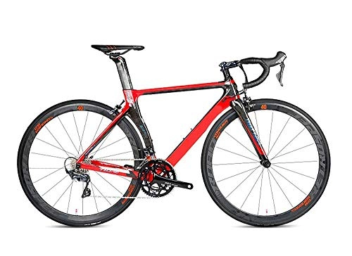 Rennräder : CXY-JOEL Rennrad Hochmodul-Carbonrahmen 22-Gang 700C * 23C, Rennradrennen, Erwachsenes Herren- Und Damen-Mountainbike (Farbe: Rot), Rot