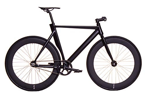 Rennräder : Derail Fixie Bike City 70mm Rims flatbar Black (M 520)