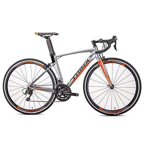 Rennräder : DJYD Adult Rennrad, 22 Speed-Ultra-Light Aluminium-Straßen-Fahrrad, Carbon-Faser-Gabel, Sport Hybrid Rennrad, 700C Rad, Silber FDWFN (Color : Silver)
