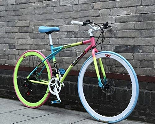 Rennräder : Eine gesunde Reise 26-Zoll-Straße Fahrräder, 24-Speed ​​Bikes, Männer und Frauen nur for Erwachsene, High Carbon Stahlrahmen, Straßenfahrradrennen, auf Rädern Fahrrad, Reisen Convenience ( Color : D )