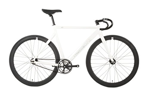 Rennräder : FabricBike Air+ - Fahrrad Fixie, Starre Nabe, Fixed Gear, Single Speed, Aluminiumrahmen, ca. 8, 5 kg (Air+ White, S-49)