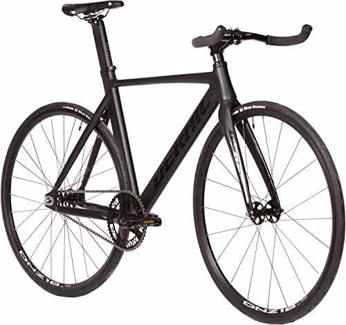 Rennräder : Fahrradbahn, Fixie, Fixed, Aero-Rahmen Aluminium, 3D-Gabel, enthalten 3 Arten von Lenker.…… (XL 580)