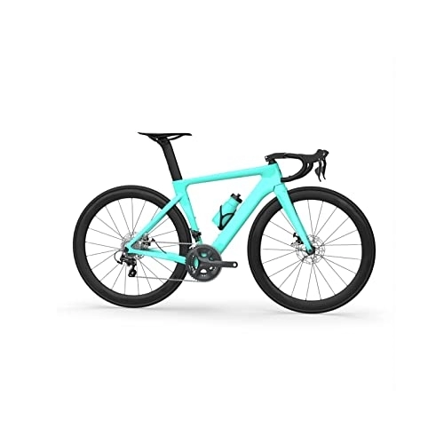 Rennräder : Fahrräder für Erwachsene Carbon Fiber Road Bike Complete Road Bike Kit Cable Routing kompatibel (Color : Blue, Size : L)