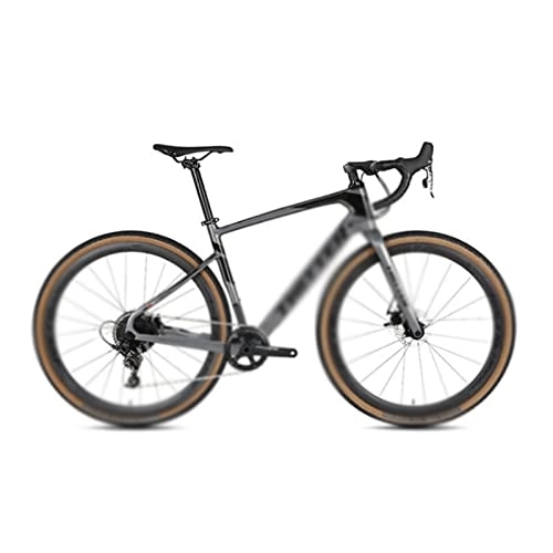 Rennräder : Fahrräder für Erwachsene Road Bike 700C Cross Country 11 Speed 40C Reifen für hydraulische Bremskettenschaltung (Color : Gray, Size : 11_48CM)