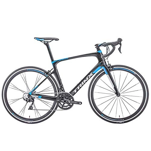 Rennräder : FANG Herren Damen Rennrad Fahrrad, 22 Gang-Schaltung Ultra-Licht Carbon Rennrad, Erwachsene Race Rennrad, 700C Reifen, Blau