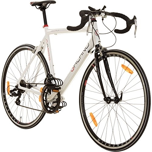 Rennräder : Galano 28 Zoll Rennrad Giro D'Italia 3 Rahmengrößen 2 Farben, Farbe:Weiss, Rahmengrösse:56 cm
