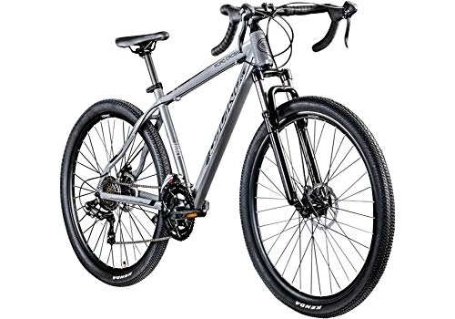 Rennräder : Galano Crossrad 29 Zoll Fitnessrad Fahrrad Crossbike Road Cross Rennrad Rad (grau / schwarz, 48 cm)