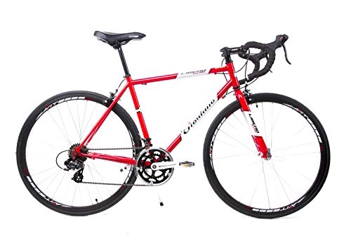 Rennräder : GIORDANO 28 Zoll Retro Rennrad Fahrrad Race Bike Shimano 14 Gang Stahl Rh 51cm rot