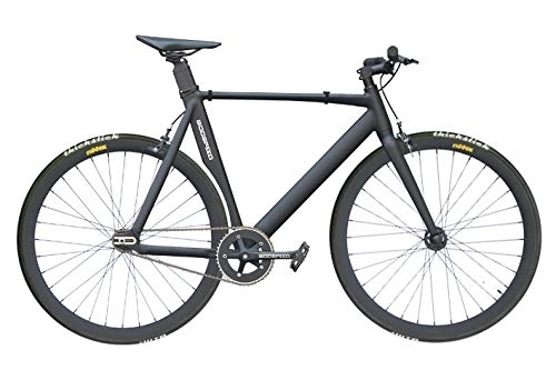 Rennräder : Godspeed Singlespeed Fixie 700C 28" Fahrrad Rennrad Speedy 40 - TXL Schwarz matt (55cm)
