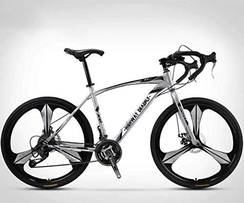 Rennräder : JIAWYJ YANGHAO-Mountainbike für Erwachsene- 26-Zoll-Rennrad, 27-Gang-Fahrräder, Doppelscheibenbremse, hoher Kohlenstoffstahlrahmen, Rennradrennen, Herren und Frauen-Erwachsener DGZZXCSD-1 (Color : B)