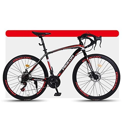 Rennräder : JLRTY Mountainbike Bergfahrräder 26" Zoll MTB Bike 24 / 27 Geschwindigkeit Leichte Carbon-Stahlrahmen Federung Vorne Scheibenbremse (Color : D, Size : 27speed)