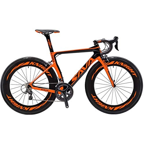 Rennräder : Kohlefaser Fahrrad Kohlefaser Rennrad Rennrad 22 Speed ​​Racing Bike Full Carbon Faserrahmen mit Shimano Ultegra UT R8000 Gruppe, Orange