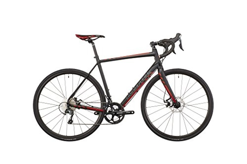 Rennräder : Kona Esatto Disc matt black / silver / dark red Rahmengröße 52 cm 2016 Rennrad