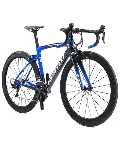 Rennräder : KOOTU Carbon Rennrad, Carbon Fiber Rahmen Leichtgewicht Fahrrad mit Shimano 105 R7000 Gruppe, 700C Carbon Laufradsatz 36 Gänge Rennrad mit Carbon Gabel