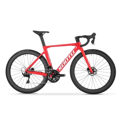 Rennräder : KOOTU Carbon Rennrad, T800 Carbon Fiber Rennrad für Männer und Frauen mit Shimano R7020 Carbon Fiber Rahmen 700C Rad 25C Reifen Rennrad 22 Gang Scheibenbremse Fahrrad