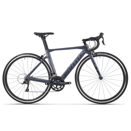 Rennräder : KOOTU Rennrad Carbon, V3 700C Laufräder Rennräder Carbon Rahmen, Gabel und Sattelstütze mit Shimano SORA R3000 18 Gänge Fahrrad Carbon Ultraleichtes Bike für Unisex