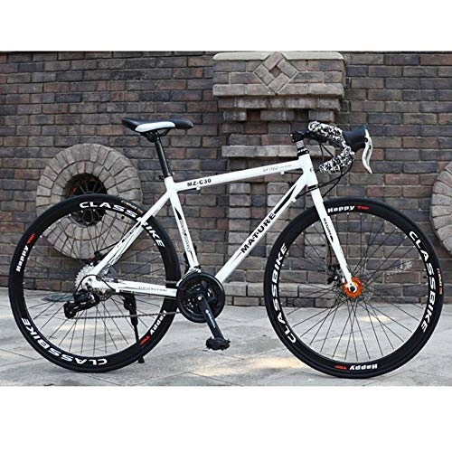 Rennräder : KOWE Adult Rennrad, Fahrrad Mit Doppelscheibenbremse, Rahmenrad Aus Aluminiumlegierung, City Utility Bike, A, 30 Speed