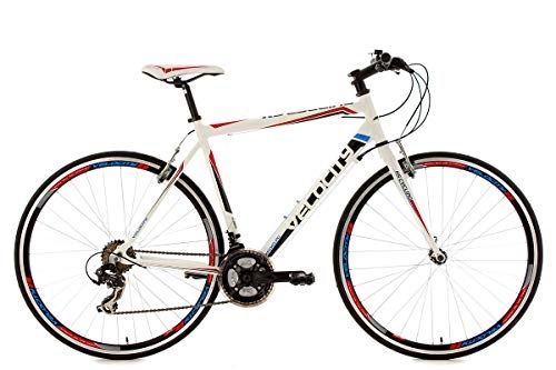 Rennräder : KS Cycling Fitnessbike Alu-Rahmen 28“ Velocity 21-Gänge weiß RH 53 cm