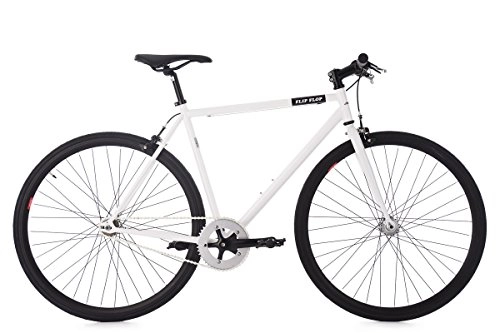 Rennräder : KS Cycling Fixie Fitnessbike 28'' Flip Flop weiß RH 53 cm