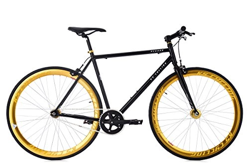Rennräder : KS Cycling Fixie Fitnessbike 28“ Pegado schwarz-Gold RH 53 cm