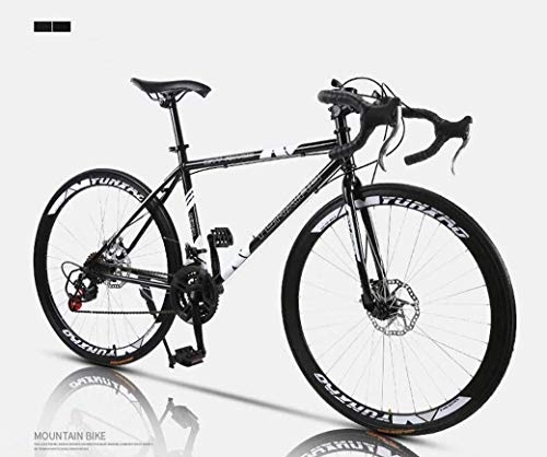 Rennräder : LAMTON Straen-Fahrrad, 24-Gang 26 Zoll Bikes, Doppelscheibenbremse, High Carbon Stahlrahmen, Straenfahrradrennen, Mnner und Frauen Erwachsener (Farbe : W)