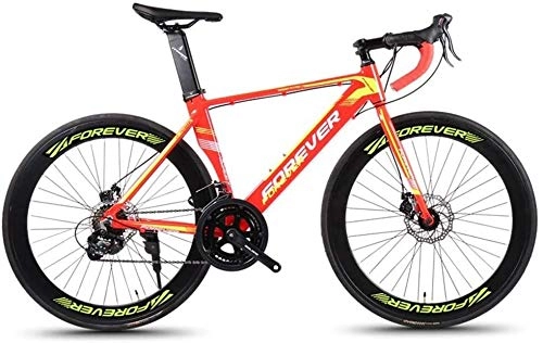 Rennräder : LAZNG 14 Speed Rennrad, Alurahmen Straen-Fahrrad, Mnner Frauen Rennrad Stadt-Pendler-Fahrrad ideal for die Strae oder Schmutz Trail Touring (Farbe : Orange)