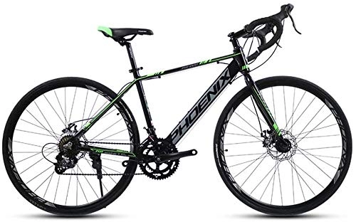 Rennräder : LAZNG Adult Rennrad, 14 Geschwindigkeit 700C Rder Straen-Fahrrad, Alu-Rahmen-Fahrrad mit Scheibenbremsen, ideal for die Strae oder Schmutz Trail Touring (Farbe : Grau)