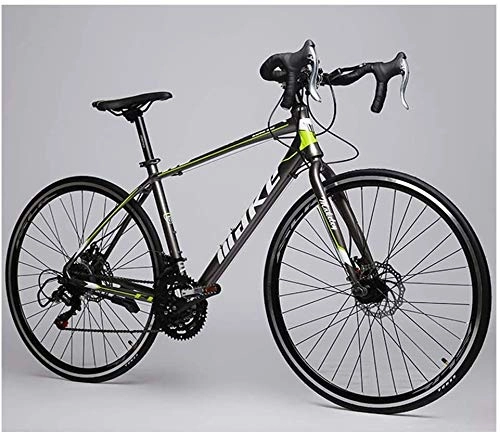 Rennräder : LAZNG Adult Rennrad, Junge Mdchen 14 Geschwindigkeit Leichte Aluminium-Rennrad, Stadt-Pendler-Fahrrad ideal for die Strae oder Schmutz Trail Touring (Farbe : Green)