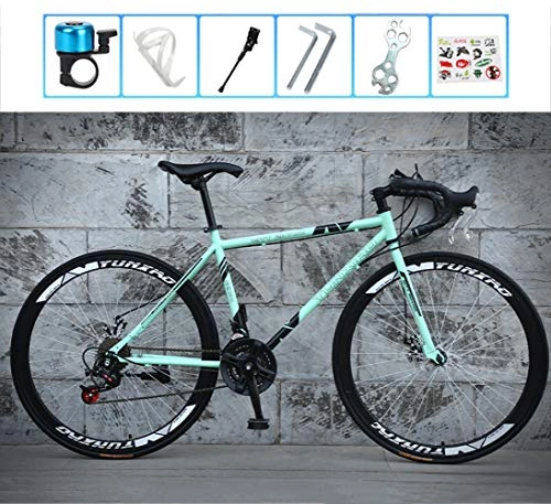 Rennräder : LCAZR 28 Zoll Mountainbike, Cyclocross Fahrrad, Rahmen aus Kohlenstoffstahl, Großer Reifen Vollfederung Mountain Bike, Cross Rennrad für Damen und Herren / B