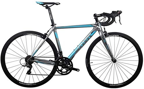 Rennräder : LEYOUDIAN Adult Road Bike, Männer Frauen Leichtes Aluminium-Rennrad, Rennrad, Stadt-Pendler-Fahrrad, Straßen-Fahrrad (Color : Blue, Size : 16 Speed)