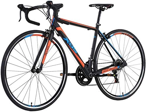 Rennräder : LIYONG Super Bike! berquere die Berge!Faltbares Mountainbike14-Gang-Getriebe Fahrrad Rennrad Aluminiumrahmen Rennrad mit hydraulischer Scheibenbremse Herrenfahrrad blau-Orange-SD010