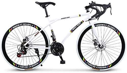 Rennräder : LJXiioo Rennrad, 24-Gang-26-Zoll-Fahrräder, Doppelscheibenbremse, Rahmen aus Kohlenstoffstahl, Rennradrennen, nur für Erwachsene für Männer und Frauen, H