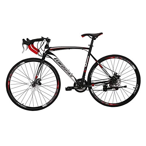 Rennräder : LZBIKE Fahrrad XC550 700C 54cm Rennrad 21 Gang Rahmen Rennrad schwarz / weiß 54-30
