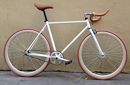 Rennräder : MOWHEEL Fahrrad Fixie Einhebelmischer Single Speed FB-01 Größe-58 cm