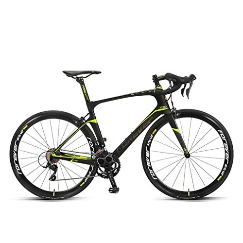 Rennräder : Mzq-yj 18 Speed-Ultra-Light-Carbon-Faser-Straßen-Fahrrad, Erwachsene Rennrad, Unisex Rennrad, 700C, B