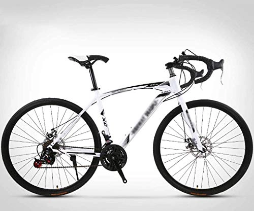 Rennräder : N\A ZGGYA Erwachsene Hybrid-Fahrrad, doppelte Scheibenbremsen, hoher Kohlenstoffstahl-Rahmen, 26-Zoll-Rennrad, 24-Gang-Fahrrad, Rennradrennen, Mountainbike