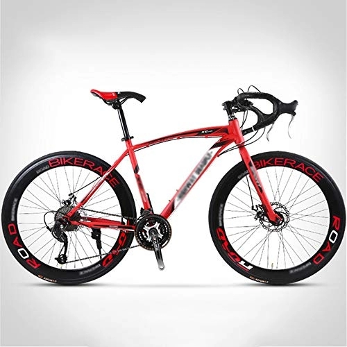 Rennräder : NA ZGGYA Bycicles Hybrid Herrenfahrrad, 26-Zoll-Rennrad, Hochkohlenstoff-Stahlrahmen, Dual-Scheibenbremsen, 27-Gang-Fahrrad, Rennradrennen