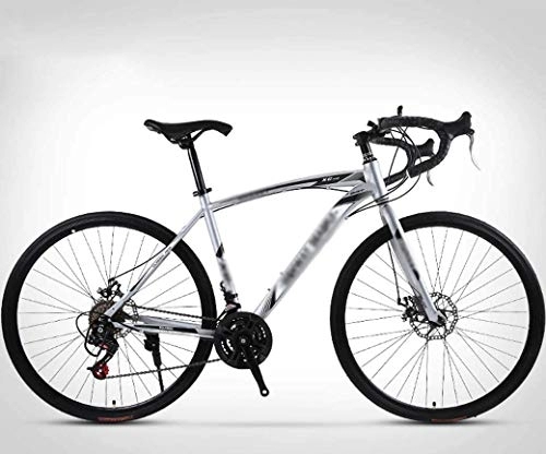 Rennräder : NA ZGGYA Erwachsene Hybrid-Fahrrad, doppelte Scheibenbremsen, hoher Kohlenstoffstahl-Rahmen, 26-Zoll-Rennrad, 24-Gang-Fahrrad, Rennradrennen, Mountainbike