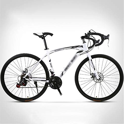 Rennräder : NA ZGGYA Straßenräder, 24-Gang-Fahrräder, Dual-Scheibenbremsen, Rahmen mit hoher Kohlenstoffstahl, Bycics Hybrid, 26-Zoll-Road-Bikes E-Bikes für Männer-Berg