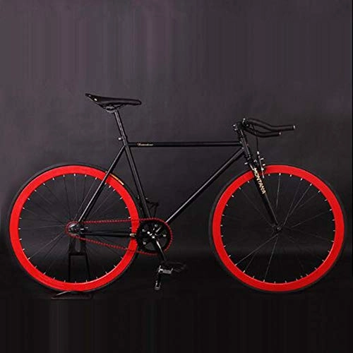 Rennräder : NTR Bike Stahlrahmen Rahmen Radfahren Rennrad Aluminium Leichtmetallrad 50mm 70mm Single Road Fahrrad, schwarz2, 52cm (175cm-180cm)