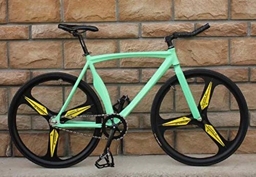 Rennräder : NTR Fahrrad Fixed Gear Fahrradmesser Aluminiumlegierung mit auffälligen Erwachsenen Männern und Frauen, Bianchi, 52 cm (175 cm - 190 cm)