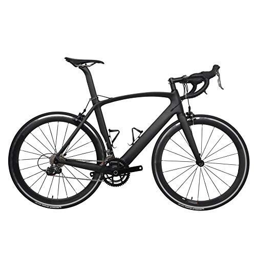 Rennräder : NTR Komplettes Rennrad Carbon Rennrad Radfahren Größe 61 cm, 56 cm   schwarz BB30