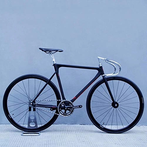 Rennräder : NTR Revolution Vorwärts geneigter Rahmen Single Speed   Bicycle 700C Rennräder mit V-Bremsen, schwarz, 53 cm (160 cm - 183 cm)