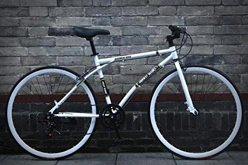 Rennräder : QZ 26-Zoll-Strae Fahrrder, 24-Speed Bikes, Mnner und Frauen nur for Erwachsene, High Carbon Stahlrahmen, Straenfahrradrennen, auf Rdern Fahrrad (Color : D)