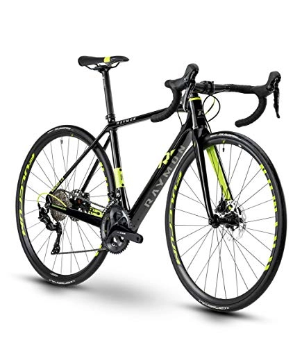 Rennräder : RAYMON Raceray 7.0 Carbon Rennrad schwarz / grün 2021: Größe: 60 cm